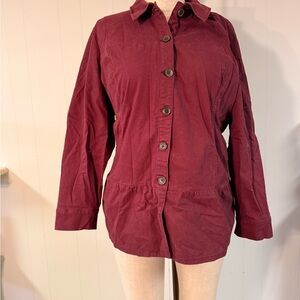 Lane Bryant Maroon Utility Jacket